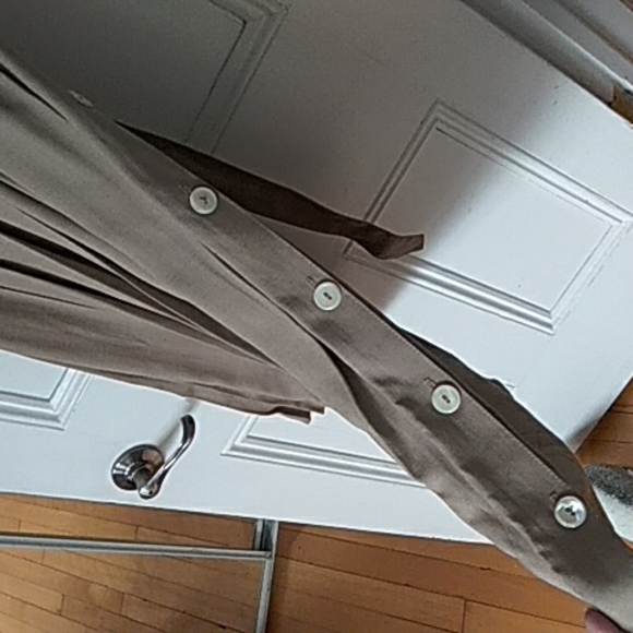 Vintage taupe faux-wrap Barry Bricken dress (see measurements & notes) - Picture 3 of 4